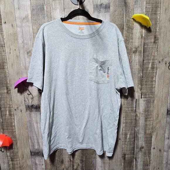 5/$25 Timberland PRO Men's Size Base Plate Blended Short Sleeve T-Shirt - Picture 2 of 5